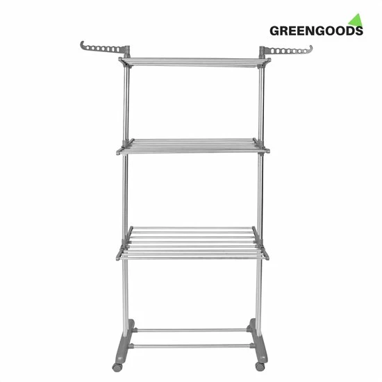 Goedkoop ⌛ Green Goods GREENGOODS - Opvouwbare Wasrek Met Wieltjes 18 Stangen - Wasrek - Wastoren - Droogrek - Droogtoren - Wasdroogrek - Wasdroogrek Staand - Droogrek Staand - Wasrek Staand - Wasrek Inklapbaar - Droogrek Inklapbaar - Waslijn ???? 4 Goedkoop ⌛ Green Goods GREENGOODS - Opvouwbare Wasrek Met Wieltjes 18 Stangen - Wasrek - Wastoren - Droogrek - Droogtoren - Wasdroogrek - Wasdroogrek Staand - Droogrek Staand - Wasrek Staand - Wasrek Inklapbaar - Droogrek Inklapbaar - Waslijn ???? - Afbeelding 2
