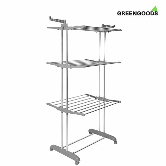 Goedkoop ⌛ Green Goods GREENGOODS - Opvouwbare Wasrek Met Wieltjes 18 Stangen - Wasrek - Wastoren - Droogrek - Droogtoren - Wasdroogrek - Wasdroogrek Staand - Droogrek Staand - Wasrek Staand - Wasrek Inklapbaar - Droogrek Inklapbaar - Waslijn ???? 5 Goedkoop ⌛ Green Goods GREENGOODS - Opvouwbare Wasrek Met Wieltjes 18 Stangen - Wasrek - Wastoren - Droogrek - Droogtoren - Wasdroogrek - Wasdroogrek Staand - Droogrek Staand - Wasrek Staand - Wasrek Inklapbaar - Droogrek Inklapbaar - Waslijn ???? - Afbeelding 3