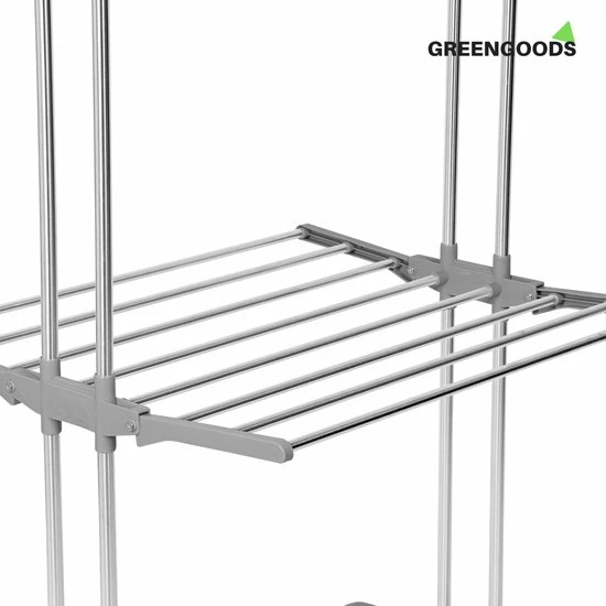 Goedkoop ⌛ Green Goods GREENGOODS - Opvouwbare Wasrek Met Wieltjes 18 Stangen - Wasrek - Wastoren - Droogrek - Droogtoren - Wasdroogrek - Wasdroogrek Staand - Droogrek Staand - Wasrek Staand - Wasrek Inklapbaar - Droogrek Inklapbaar - Waslijn ???? 8 Goedkoop ⌛ Green Goods GREENGOODS - Opvouwbare Wasrek Met Wieltjes 18 Stangen - Wasrek - Wastoren - Droogrek - Droogtoren - Wasdroogrek - Wasdroogrek Staand - Droogrek Staand - Wasrek Staand - Wasrek Inklapbaar - Droogrek Inklapbaar - Waslijn ???? - Afbeelding 6