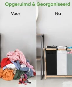 Beste recensies van ???? Happy Goods® Happy Goods - Wasmand 3 Vakken - BAMBOE – Waszak – Wassorteerder Voor Wasgoed – Incl. Schroevendraaier – Zwart / Wit / Grijs Waszak - 105L - Wasbox - Organizer - Kleding - Waszakken Voor Wasgoed - Laundry Basket ???? -Yoshiko Shop 550x550 753