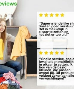 Beste recensies van ???? Happy Goods® Happy Goods - Wasmand 3 Vakken - BAMBOE – Waszak – Wassorteerder Voor Wasgoed – Incl. Schroevendraaier – Zwart / Wit / Grijs Waszak - 105L - Wasbox - Organizer - Kleding - Waszakken Voor Wasgoed - Laundry Basket ???? -Yoshiko Shop 550x550 756