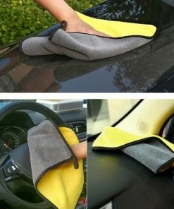Aanbiedingen ✔️ Merkloos Microvezel Droogdoek-Auto Droogdoek-Auto Droogdoek Microvezeldoek-auto Poetsen-poetsdoek- Reinigingsdoekjes- Duurzaam – 30x60 Cm - Geel/grijs ✔️