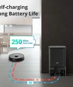 Coupon ???? Botslab By 360 S8 Plus Zuig- En Dweilrobot Met Auto-aftapstation, 2700 Pa Zuigvermogen, Zwart ???? -Yoshiko Shop 550x550 803