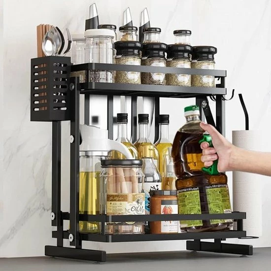 Korting ⭐ TammaT - Kruidenrek - Kruidenrek Staand - Inklapbare Keukenrek - 3-laags 35x21x56,5CM - Keuken Organizer - Aanrecht Organizer - Keuken Opslag - Roestvrij Staal - Opbergrek - Keuken Organizers - Roestvrij En Krasvrij ???? 16 Korting ⭐ TammaT - Kruidenrek - Kruidenrek Staand - Inklapbare Keukenrek - 3-laags 35x21x56,5CM - Keuken Organizer - Aanrecht Organizer - Keuken Opslag - Roestvrij Staal - Opbergrek - Keuken Organizers - Roestvrij En Krasvrij ???? - Afbeelding 14