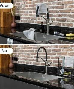 Begroting ???? T&J Essentials® - Vaatdoekhouder - Aanrecht Organiser - Aanrecht Organizer - Gootsteen Organiser - Gootsteen Organizer - Incl. Premium Afwasborstel - Keuken Organizer - Sponshouder - Sponshouder Gootsteen - Aanrechtbakje -RVS - Zwart ???? -Yoshiko Shop 550x550 851