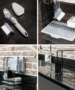 Begroting ???? T&J Essentials® - Vaatdoekhouder - Aanrecht Organiser - Aanrecht Organizer - Gootsteen Organiser - Gootsteen Organizer - Incl. Premium Afwasborstel - Keuken Organizer - Sponshouder - Sponshouder Gootsteen - Aanrechtbakje -RVS - Zwart ???? -Yoshiko Shop 550x550 852