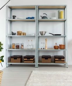 Goedkoopste ???? Monzana 2 Stuks Stellingkast / Opbergrek Met 5 Planken - 175x75x30cm - 350kg ⭐ -Yoshiko Shop 550x550 868