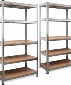 Goedkoopste ???? Monzana 2 Stuks Stellingkast / Opbergrek Met 5 Planken - 175x75x30cm - 350kg ⭐ -Yoshiko Shop 550x550 869
