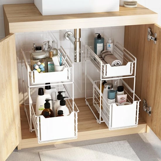 Flash-uitverkoop ???? BROËL™ Organizer – Ladekast - Opbergrek - Aanrecht Organiser – Keuken Organizers - Ladeblok - Kast Organizer - Organizer Lade - Wit - Ladesysteem - Gootsteen Organizer - Gootsteenkast Organizer - Keukenrek - Tweelaags – Metaal – Antislip ???? 5 Flash-uitverkoop ???? BROËL™ Organizer – Ladekast - Opbergrek - Aanrecht Organiser – Keuken Organizers - Ladeblok - Kast Organizer - Organizer Lade - Wit - Ladesysteem - Gootsteen Organizer - Gootsteenkast Organizer - Keukenrek - Tweelaags – Metaal – Antislip ???? - Afbeelding 3