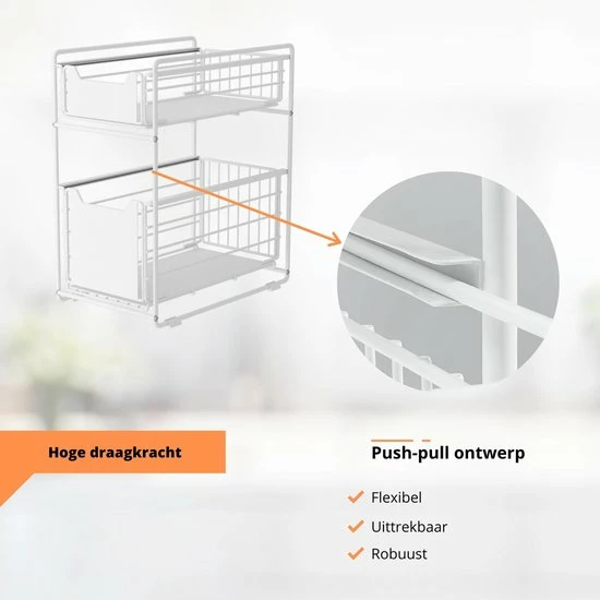 Flash-uitverkoop ???? BROËL™ Organizer – Ladekast - Opbergrek - Aanrecht Organiser – Keuken Organizers - Ladeblok - Kast Organizer - Organizer Lade - Wit - Ladesysteem - Gootsteen Organizer - Gootsteenkast Organizer - Keukenrek - Tweelaags – Metaal – Antislip ???? 9 Flash-uitverkoop ???? BROËL™ Organizer – Ladekast - Opbergrek - Aanrecht Organiser – Keuken Organizers - Ladeblok - Kast Organizer - Organizer Lade - Wit - Ladesysteem - Gootsteen Organizer - Gootsteenkast Organizer - Keukenrek - Tweelaags – Metaal – Antislip ???? - Afbeelding 7
