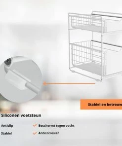 Flash-uitverkoop ???? BROËL™ Organizer – Ladekast - Opbergrek - Aanrecht Organiser – Keuken Organizers - Ladeblok - Kast Organizer - Organizer Lade - Wit - Ladesysteem - Gootsteen Organizer - Gootsteenkast Organizer - Keukenrek - Tweelaags – Metaal – Antislip ???? 20 Flash-uitverkoop ???? BROËL™ Organizer – Ladekast - Opbergrek - Aanrecht Organiser – Keuken Organizers - Ladeblok - Kast Organizer - Organizer Lade - Wit - Ladesysteem - Gootsteen Organizer - Gootsteenkast Organizer - Keukenrek - Tweelaags – Metaal – Antislip ???? -Yoshiko Shop 550x550 884