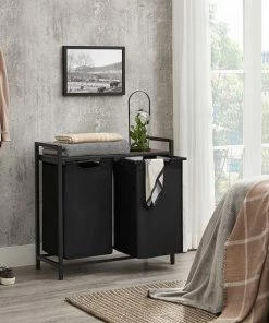 Goedkoopste ???? FURNIBELLA - Wasmand, Wassorteerder Met Plank En Uittrekbare Zakken, Wasorganisator, Metalen Frame, 2 Oxford Stof Verwijderbare Zakken, Rustiek Bruin En Zwart BLH201B01 ???? 13 Goedkoopste ???? FURNIBELLA - Wasmand, Wassorteerder Met Plank En Uittrekbare Zakken, Wasorganisator, Metalen Frame, 2 Oxford Stof Verwijderbare Zakken, Rustiek Bruin En Zwart BLH201B01 ???? -Yoshiko Shop 550x550 896