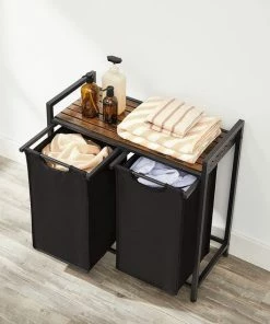 Goedkoopste ???? FURNIBELLA - Wasmand, Wassorteerder Met Plank En Uittrekbare Zakken, Wasorganisator, Metalen Frame, 2 Oxford Stof Verwijderbare Zakken, Rustiek Bruin En Zwart BLH201B01 ???? 19 Goedkoopste ???? FURNIBELLA - Wasmand, Wassorteerder Met Plank En Uittrekbare Zakken, Wasorganisator, Metalen Frame, 2 Oxford Stof Verwijderbare Zakken, Rustiek Bruin En Zwart BLH201B01 ???? -Yoshiko Shop 550x550 901