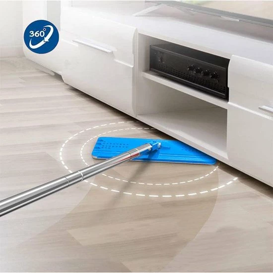 Hete verkoop ???? Handy Mop - Dweilsysteem - Vloerwisser - Emmer Met Wringer - Blauw ✨ 4 Hete verkoop ???? Handy Mop - Dweilsysteem - Vloerwisser - Emmer Met Wringer - Blauw ✨ - Afbeelding 2