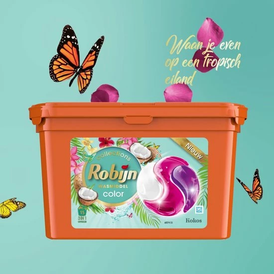 Groothandel ⌛ Robijn Kokos 3 In 1 Wascapsules - 4 X 15 Wasbeurten - Voordeelverpakking ✔️ 4 Groothandel ⌛ Robijn Kokos 3 In 1 Wascapsules - 4 X 15 Wasbeurten - Voordeelverpakking ✔️ - Afbeelding 2