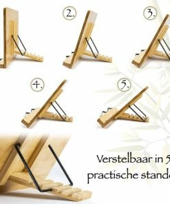 Coupon ✨ AWEMOZ Boekenstandaard Duurzaam Bamboe Hout – Boekenhouder – Kookboekstandaard Met Bladzijden Houder– Leesstandaard - Tablet Standaard – Verstelbaar In 6 Standen & Inklapbaar - Boekensteun - Cadeau Voor Man & Vrouw ???? -Yoshiko Shop 550x550 969
