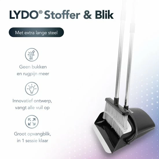 Aanbiedingen ???? LYDO Stoffer En Blik Met Lange Steel (130cm Verstelbaar) - Handveger Bezem En Vuilblik Met Borstel Op Steel - Stofblik En Veger ⭐ 6 Aanbiedingen ???? LYDO Stoffer En Blik Met Lange Steel (130cm Verstelbaar) - Handveger Bezem En Vuilblik Met Borstel Op Steel - Stofblik En Veger ⭐ - Afbeelding 4