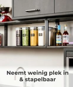 Goedkoopste ???? Stosh Voorraadpotten - Voorraadbussen - Vershouddoos - 4 Stuks - 4.0L - BPA Vrij - Kunststof ???? -Yoshiko Shop 550x550 983