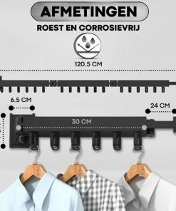Beste recensies van ???? W&Z Droogrek Zonder Boren Inklapbaar Universeel Wasrek - Zwart ???? -Yoshiko Shop 550x551 2