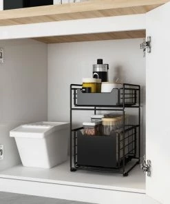 Uitgang ✨ AlShiha® Organizer - Large(zwart) - Ladekast - Kast Organizer - Gootsteenkast Organizer - Aanrecht Organiser - Opbergrek - Keukenkast Organizer - Keuken Organizer - Gootsteen Organizer - Ladesysteem - Ladeblok - Keukenrek ❤️ -Yoshiko Shop 550x553 13