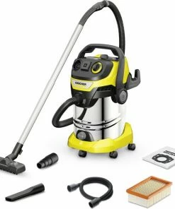 Gloednieuw ???? Kärcher WD 6 P S V-30/6/22/T Nat- En Droogzuiger - 1300W - Geïntegreerd Stopcontact - Afvoerschroef - RVS Vuilreservoir 30L - Stroomkabel 6m ✨