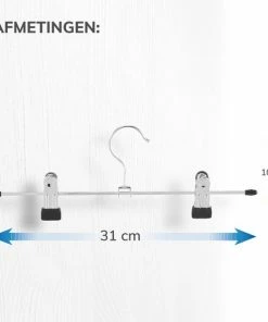 Flash-uitverkoop ???? Acaza Antislip Broekhangers Met Knijpers Voor Heren Of Dames - 20 Stuks - 31cm ???? -Yoshiko Shop 550x559 2