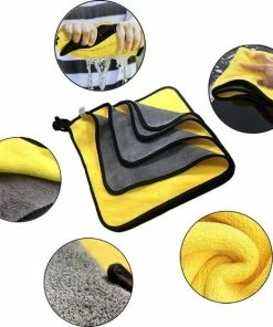 Aanbiedingen ✔️ Merkloos Microvezel Droogdoek-Auto Droogdoek-Auto Droogdoek Microvezeldoek-auto Poetsen-poetsdoek- Reinigingsdoekjes- Duurzaam – 30x60 Cm - Geel/grijs ✔️ -Yoshiko Shop 550x559 3