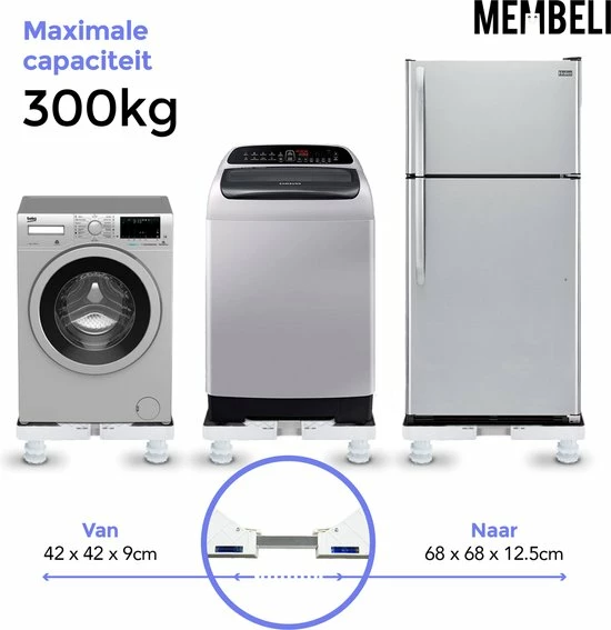 Promo ???? Membeli Wasmachine Verhoger - Universele Verhoging Voor Wasmachine, Droger, Koelkast En Vriezer - Anti Vibratie Dempers - Max 300kg ⌛ 8 Promo ???? Membeli Wasmachine Verhoger - Universele Verhoging Voor Wasmachine, Droger, Koelkast En Vriezer - Anti Vibratie Dempers - Max 300kg ⌛ - Afbeelding 6