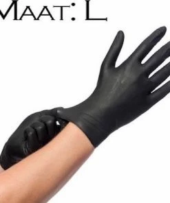 Groothandel ???? Merkloos Wegwerp Handschoenen - Nitril Handschoenen - Zwart - L - Poedervrij - 100 Stuks ???? -Yoshiko Shop 550x570 3