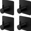 Aanbiedingen ⌛ YONO Zelfklevende Haakjes – RVS Ophanghaakjes – Ultra Sterke Plakhaakjes – 4 Stuks – Zwart ???? -Yoshiko Shop 550x575 1