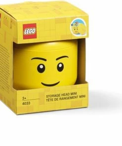 Gloednieuw ???? Opbergdoos LEGO-hoofd Boy, Geel - Polypropyleen - LEGO ???? -Yoshiko Shop 550x577 1