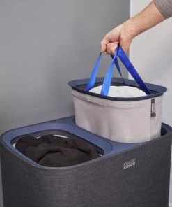 Gloednieuw ⭐ Joseph Joseph - Tota Wasmand 90 L - 2 Compartimenten - Zwart ✔️ -Yoshiko Shop 550x580 5