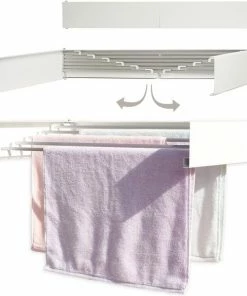 Coupon ???? Homestic© Inklapbaar Droogrek - 6m Drooglengte - Universeel Wasrek Voor In De Badkamer/Tuin/Slaapkamer/Balkon - Aluminium - Wit ????