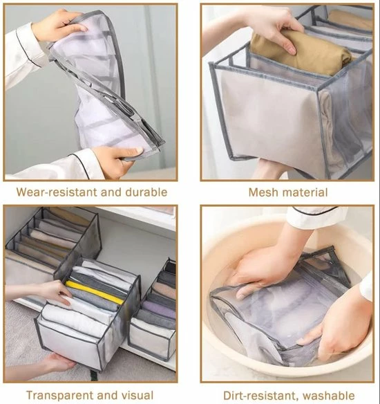 Beste deal ???? Merkloos Kleding Broeken Organizer Set Van 2 - ???? Jeans Lade Organizer Opbergbox Kast Kledingkast- Broekhanger Ruimtebesparende Kledinghangers ???? 4 Beste deal ???? Merkloos Kleding Broeken Organizer Set Van 2 - ???? Jeans Lade Organizer Opbergbox Kast Kledingkast- Broekhanger Ruimtebesparende Kledinghangers ???? - Afbeelding 2