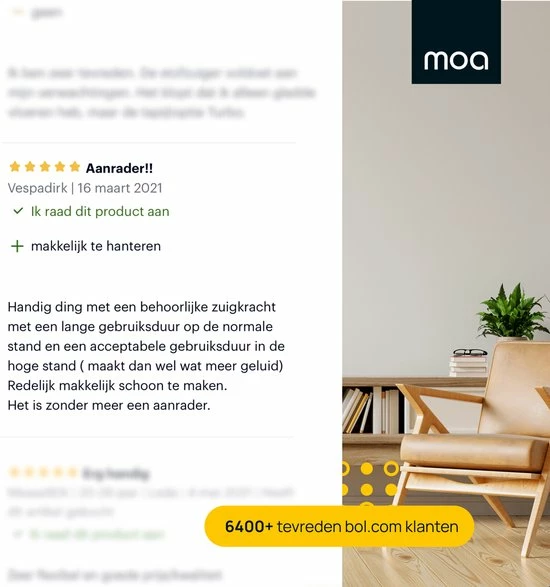 Hete verkoop ✔️ MOA - Steelstofzuiger - 2-in-1 - Kruimeldief - Draadloos - 120 Watt - Zonder Zak - VC72 ???? 7 Hete verkoop ✔️ MOA - Steelstofzuiger - 2-in-1 - Kruimeldief - Draadloos - 120 Watt - Zonder Zak - VC72 ???? - Afbeelding 5