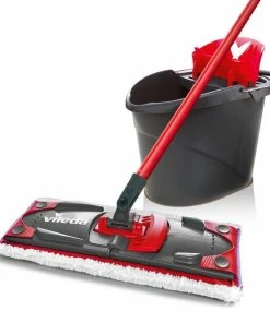 Beste deal ✨ Vileda UltraMax Sensitive - Complete Set - Vlakke Microvezelmop + Emmer Met Pers - Voor Parket En Delicate Oppervlakken ????