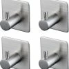 Aanbiedingen ✨ YONO Zelfklevende Haakjes – RVS Ophanghaakjes – Ultra Sterke Plakhaakjes – 4 Stuks – Zilver ???? -Yoshiko Shop 550x598 4