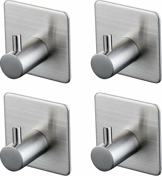 Aanbiedingen ✨ YONO Zelfklevende Haakjes – RVS Ophanghaakjes – Ultra Sterke Plakhaakjes – 4 Stuks – Zilver ???? 3 Aanbiedingen ✨ YONO Zelfklevende Haakjes – RVS Ophanghaakjes – Ultra Sterke Plakhaakjes – 4 Stuks – Zilver ????