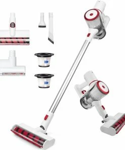 Beste Pirce ❤️ CleanDays® Snoerloze Stofzuiger V12 Steelstofzuiger - Met Kruimeldief - Turbostand - LED Verlichting - Sterke Zuigkracht - Draadloos Zonder Zak 4 In 1! Inclusief Muurbeugel ???? -Yoshiko Shop 550x609