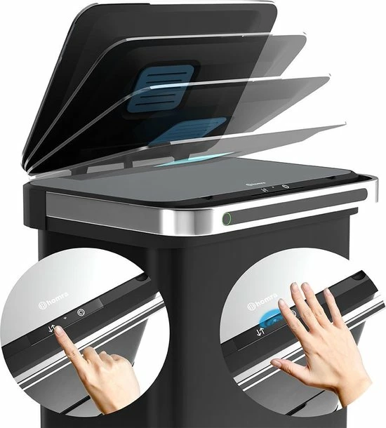 Top 10 ✔️ Afvalscheiding Prullenbak - 4 Vakken - 60 Liter (2×18L + 2×12L) - Recycle Sensor Prullenbak Homra DEXER - RVS Afvalemmer - Afvalscheidingsprullenbak - Design Keuken Afvalemmer - Automatische Lucht- En Bacterie Filter - Soft Close Deksel – Kleur Zwart ???? 13 Top 10 ✔️ Afvalscheiding Prullenbak - 4 Vakken - 60 Liter (2×18L + 2×12L) - Recycle Sensor Prullenbak Homra DEXER - RVS Afvalemmer - Afvalscheidingsprullenbak - Design Keuken Afvalemmer - Automatische Lucht- En Bacterie Filter - Soft Close Deksel – Kleur Zwart ???? - Afbeelding 11