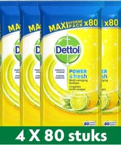 Beste recensies van ???? Dettol Power & Fresh - Schoonmaakdoekjes - Citrus - 4 X 80 Doekjes ⌛