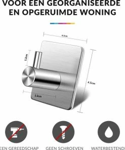 Aanbiedingen ✨ YONO Zelfklevende Haakjes – RVS Ophanghaakjes – Ultra Sterke Plakhaakjes – 4 Stuks – Zilver ???? 11 Aanbiedingen ✨ YONO Zelfklevende Haakjes – RVS Ophanghaakjes – Ultra Sterke Plakhaakjes – 4 Stuks – Zilver ???? -Yoshiko Shop 550x623 3