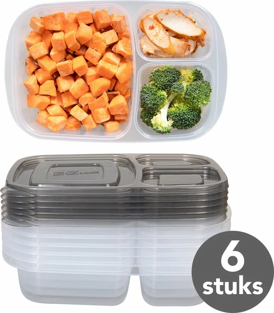 Promo ???? Lock&Lock Meal Prep Bakjes - Diepvriesbakjes - Vershoudbakjes Set Met Deksel - Magnetron Bakjes - Met 3 Compartimenten - Stevig En Herbruikbaar - BPA Vrij - Set Van 6 Stuks - 965ml ???? 3 Promo ???? Lock&Lock Meal Prep Bakjes - Diepvriesbakjes - Vershoudbakjes Set Met Deksel - Magnetron Bakjes - Met 3 Compartimenten - Stevig En Herbruikbaar - BPA Vrij - Set Van 6 Stuks - 965ml ????