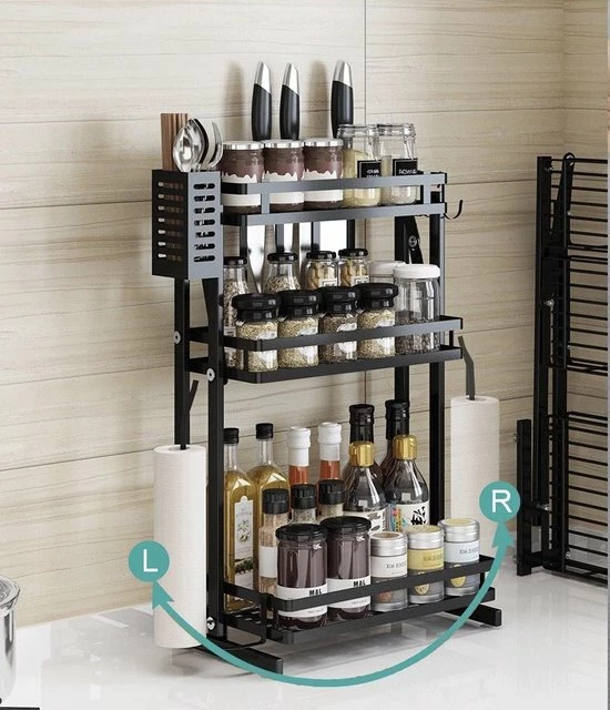 Korting ⭐ TammaT - Kruidenrek - Kruidenrek Staand - Inklapbare Keukenrek - 3-laags 35x21x56,5CM - Keuken Organizer - Aanrecht Organizer - Keuken Opslag - Roestvrij Staal - Opbergrek - Keuken Organizers - Roestvrij En Krasvrij ???? 6 Korting ⭐ TammaT - Kruidenrek - Kruidenrek Staand - Inklapbare Keukenrek - 3-laags 35x21x56,5CM - Keuken Organizer - Aanrecht Organizer - Keuken Opslag - Roestvrij Staal - Opbergrek - Keuken Organizers - Roestvrij En Krasvrij ???? - Afbeelding 4