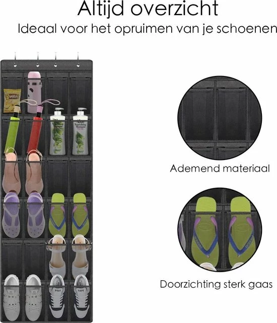 Beste Pirce ???? Flokoo Schoenenkast Hangend - Schoenenzak 24 Vakken - Opbergen Van Schoenen Aan Deur - Schoenenzak Zwart - Oplossing Voor Rondslingerende Schoenen - Hoogwaardige Schoenenkast ???? 11 Beste Pirce ???? Flokoo Schoenenkast Hangend - Schoenenzak 24 Vakken - Opbergen Van Schoenen Aan Deur - Schoenenzak Zwart - Oplossing Voor Rondslingerende Schoenen - Hoogwaardige Schoenenkast ???? - Afbeelding 9
