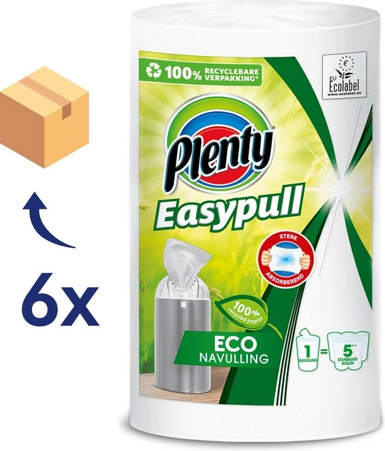 Beste deal ???? Plenty Easypull Eco Keukenrol - 6 Stuks - 100% Recycled Papier ???? 7 Beste deal ???? Plenty Easypull Eco Keukenrol - 6 Stuks - 100% Recycled Papier ???? - Afbeelding 5