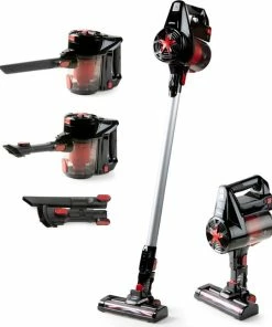 Uitgang ???? PRIMO Stofzuiger Zonder Zak PR504SV - 3-in-1 Steelstofzuiger Draadloos - Kruimelzuiger - HEPA Filter - Zwart/Rood ????