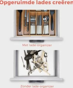 Beste recensies van ???? KitchenBrothers Bamboe Bestekbak 6 Vaks - Verstelbare Besteklade Organizer Uitschuifbaar Naar 8 Vaks - Bestek Opbergen - Opbergbak - Bestekcassette - 30-44.5 Cm - Hout ???? -Yoshiko Shop 550x650