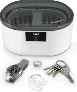 Coupon ???? Fysic FC-22 - Ultrasoon Reiniger - Grondige Ultrasoon Reiniger Met Automatische Stop - Wit / Grijs ⭐