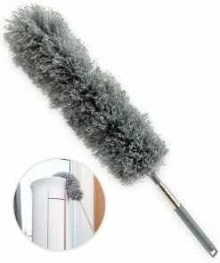 Goedkoopste ✔️ ZIZIKA Telescopische Plumeau Met Telescoopsteel - Ragebol - 60 Tot 135 CM - Uitschuifbaar - Microvezel Ragebol - Grijs ????